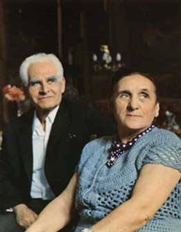 Lado Gudiashvili and his spouse Nina Gudiashvili